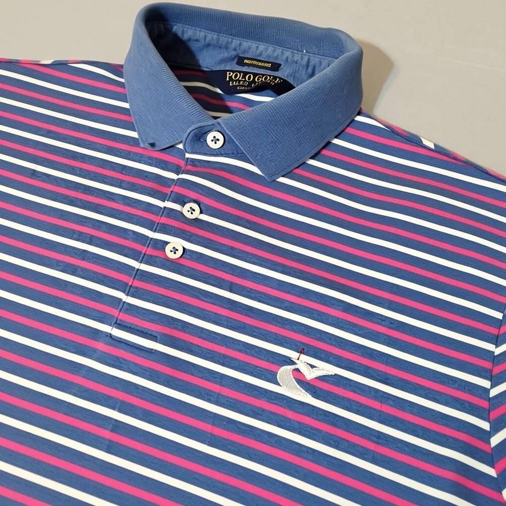 Vintage Polo Ralph Lauren Golf Club Shirt Men‎ S Striped Performance